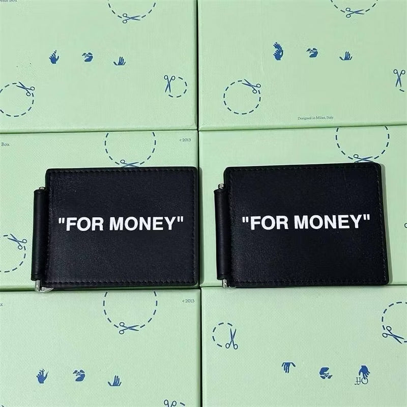 [New] Off White "For Money" Bill Clip Wallet