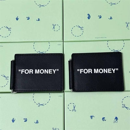 [New] Off White "For Money" Bill Clip Wallet