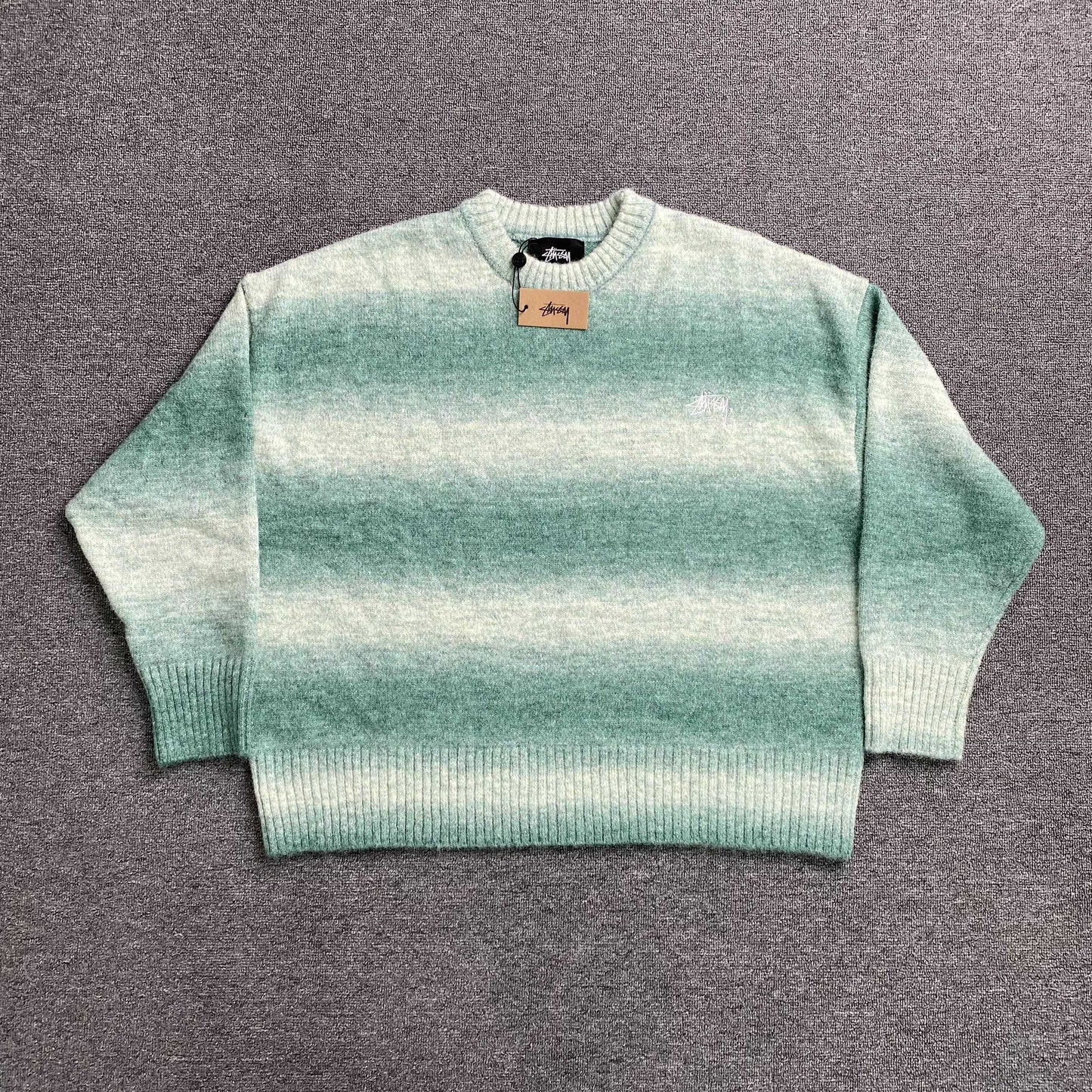 [New] Stussy Stripe Wool Sweatshirt