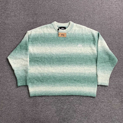 [New] Stussy Stripe Wool Sweatshirt