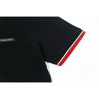 [New] Prada Black Logo Polo Shirt
