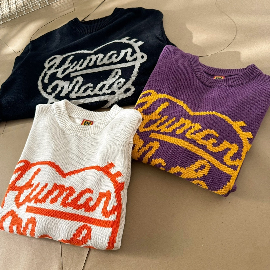 [New] Human Made Heart Logo Knitted Sweater