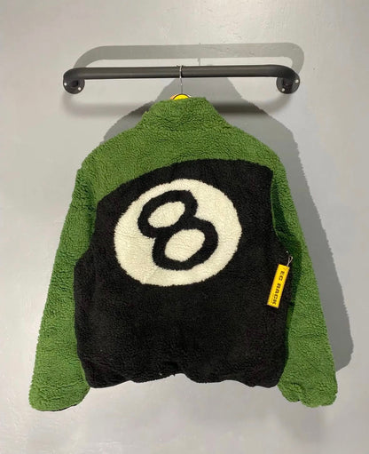 [New] Stussy Sherpa ‘8 Ball’ Reversible Jacket (Green)