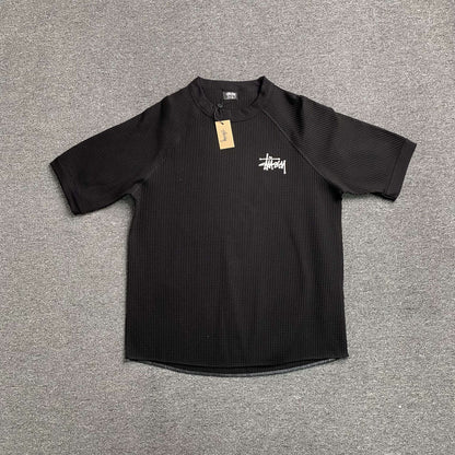 [New] Stussy Logo Waffle Tee