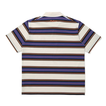 [New] Malbon Golf Striped Polo Shirt