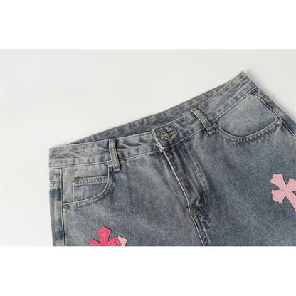 [New] Chrome Hearts Cross Pants (Pink Cross)