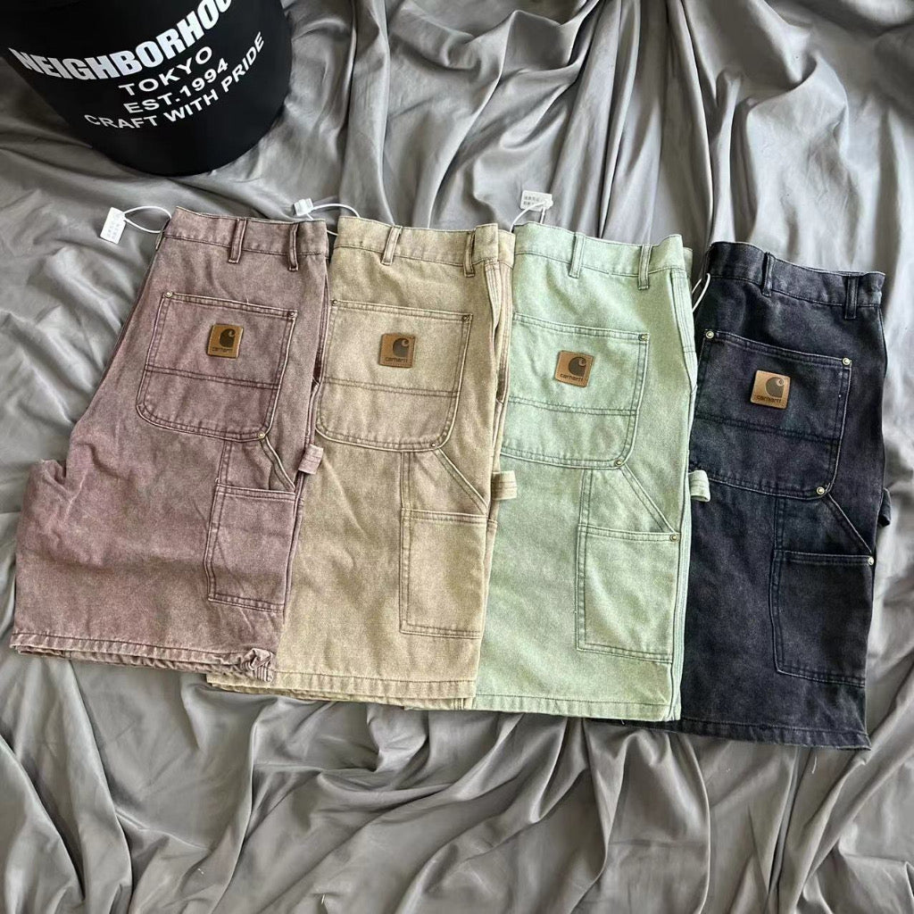 [New] Carhartt Washed Carpenter Shorts