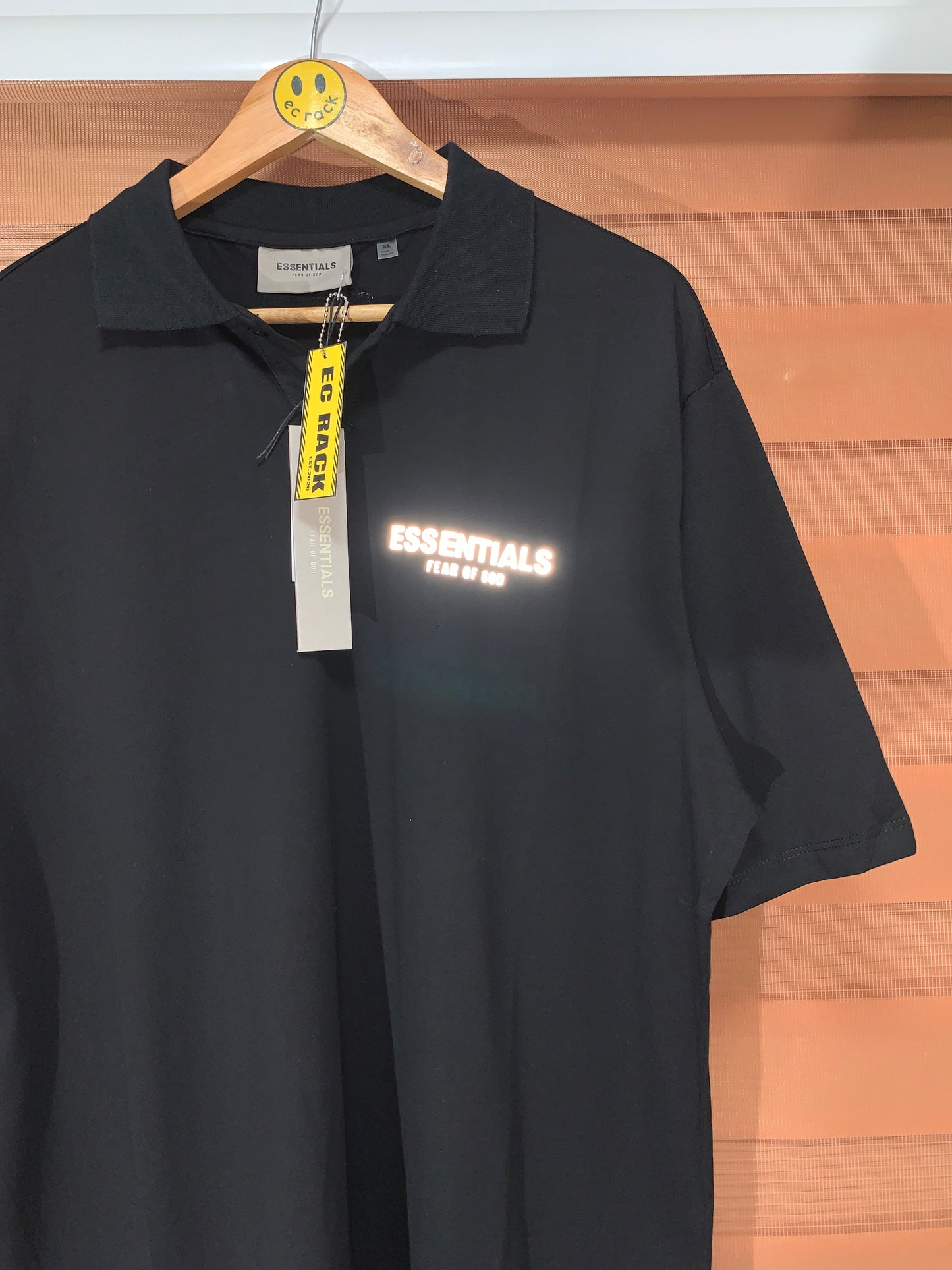 Essentials Fear of God Reflective Polo (Black)