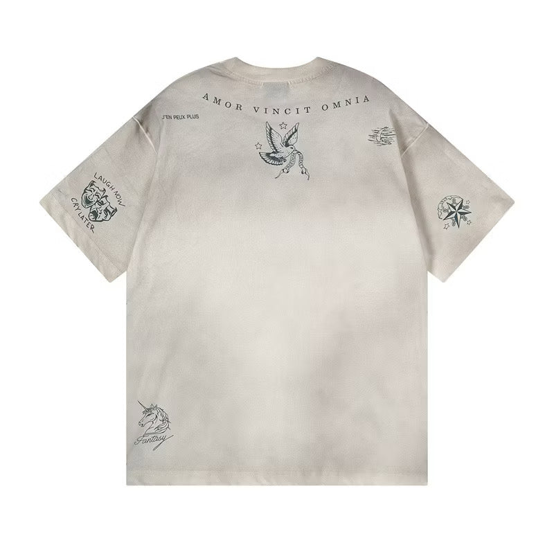 [New] Balenciaga Washed Graphic Tshirt