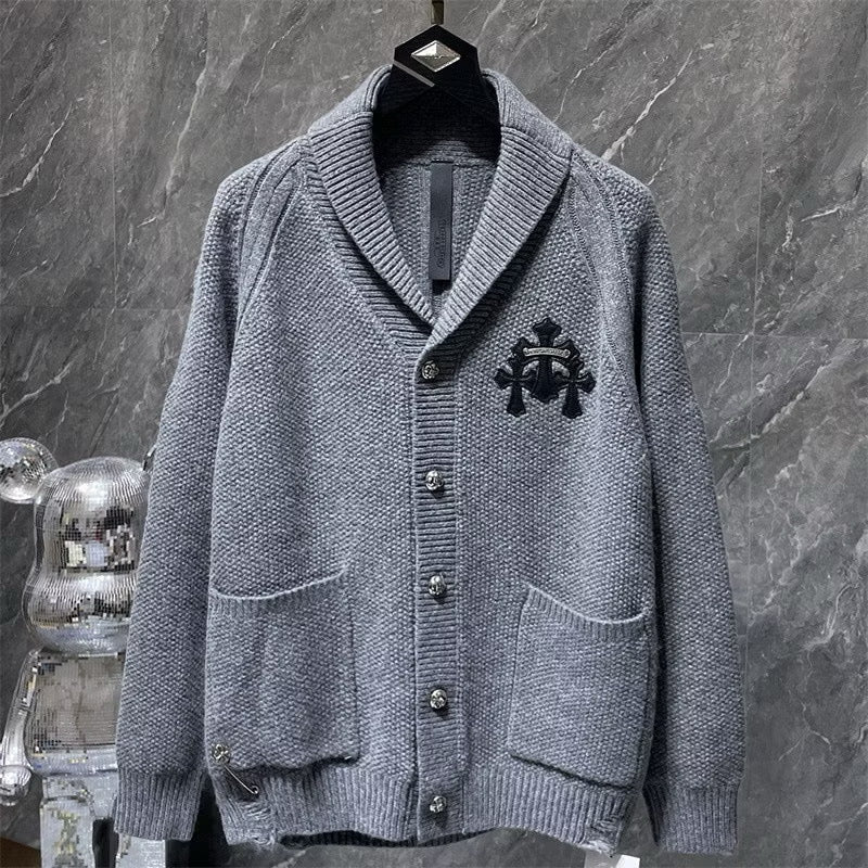 [New] Chrome Hearts Knitted Cross Cardigan