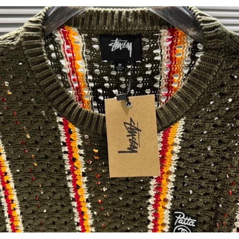 Stussy x Patta Stripe Sweater Stussy Hairy Stripe Crew Sweater Stussy x Patta Loose Gauge Stripe