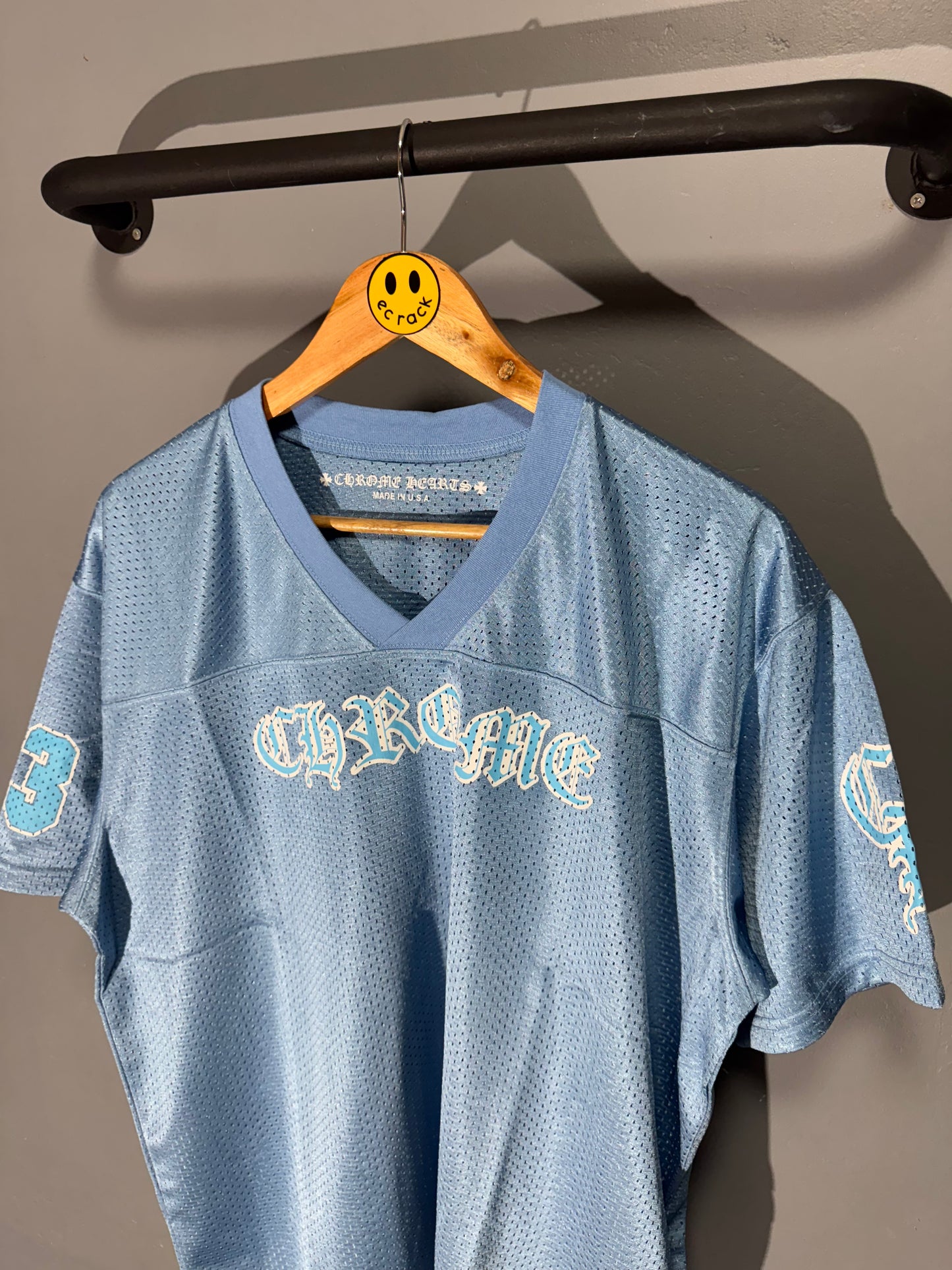 [New] Chrome Hearts Mesh Vneck Tee (Light Blue)