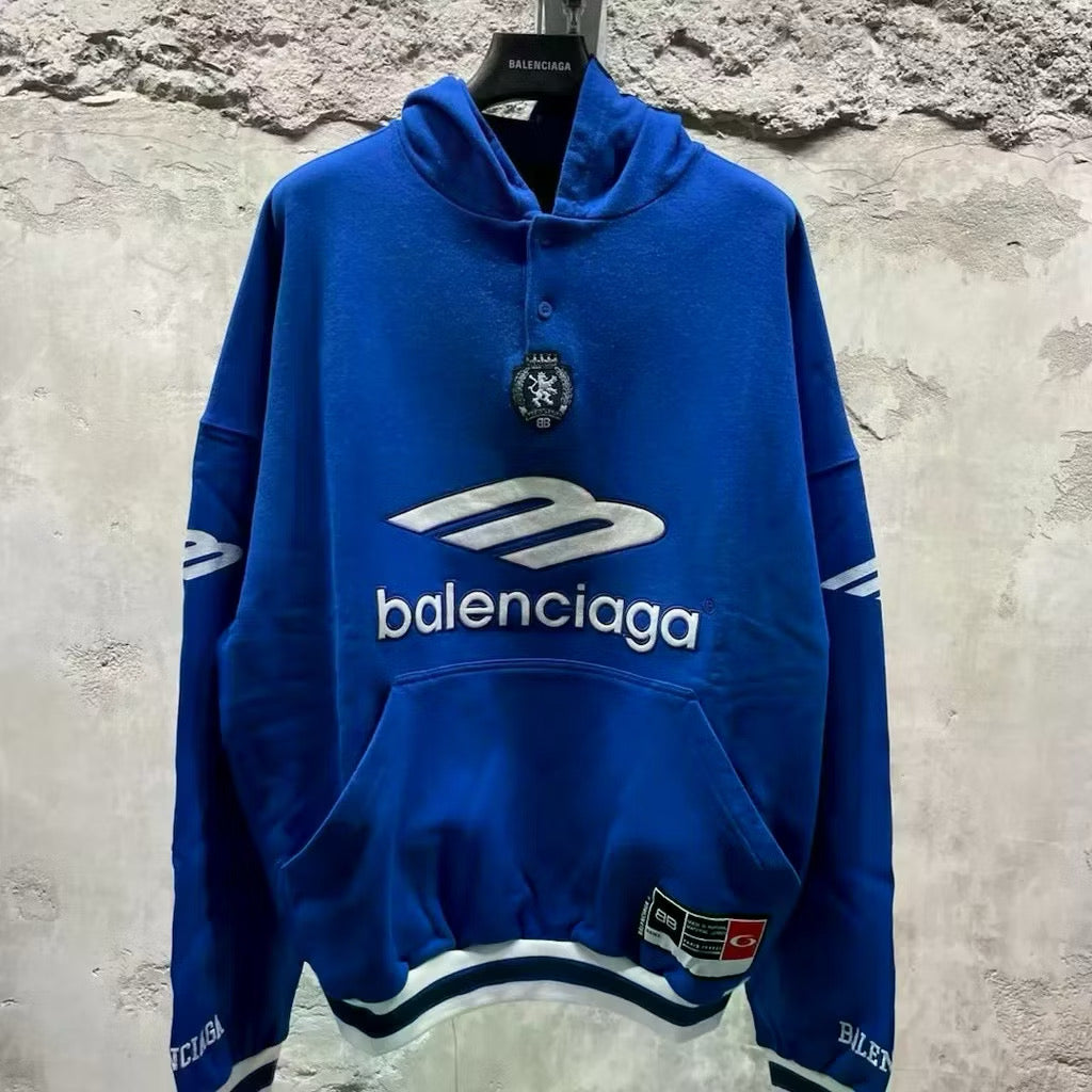 [New] Balenciaga Football Polo Jersey Hoodie