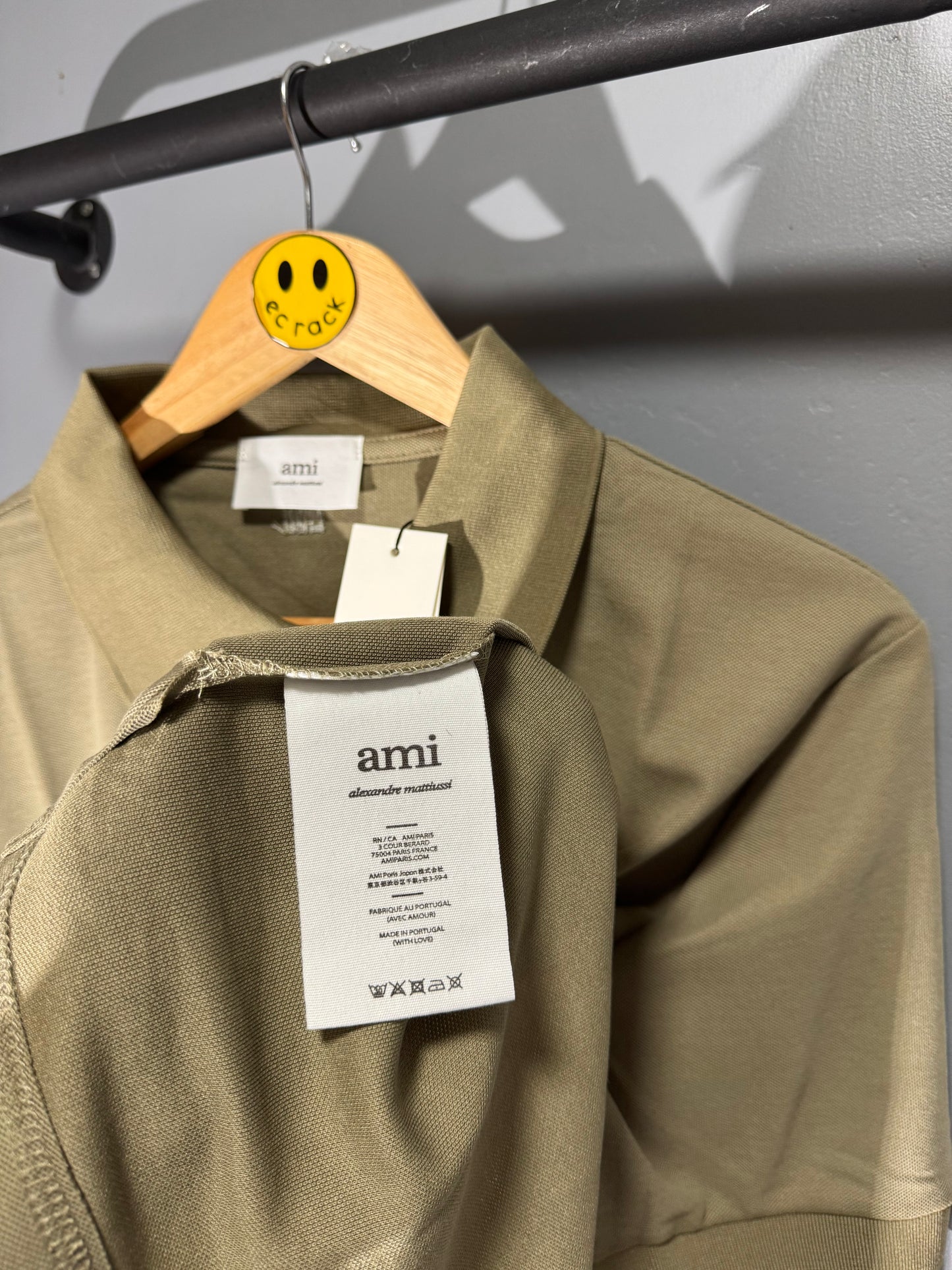 [New] Ami Paris Polo Shirt (Khaki)