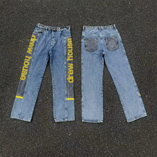 [New] Drew House Vintage Color Block Denim Jeans