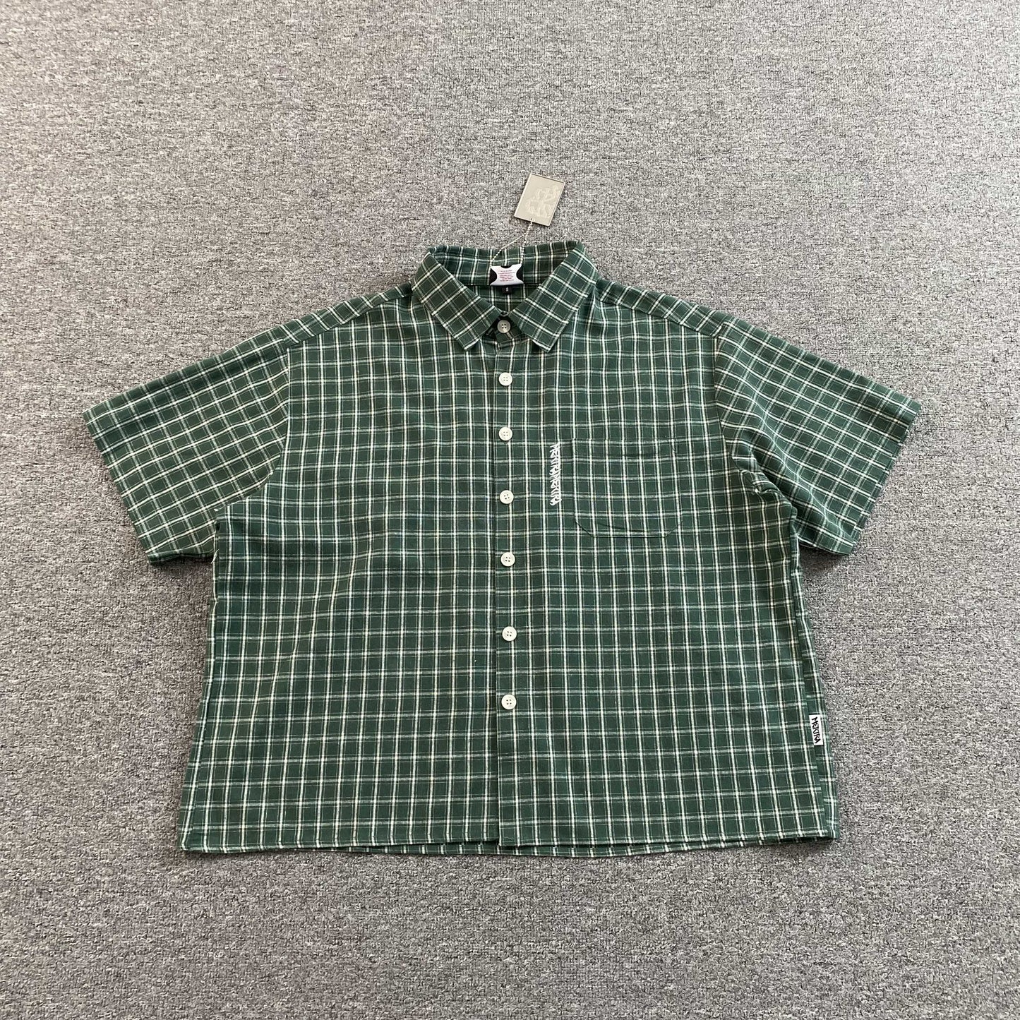 [New] Mertra Checkered Boxy Crop Polo