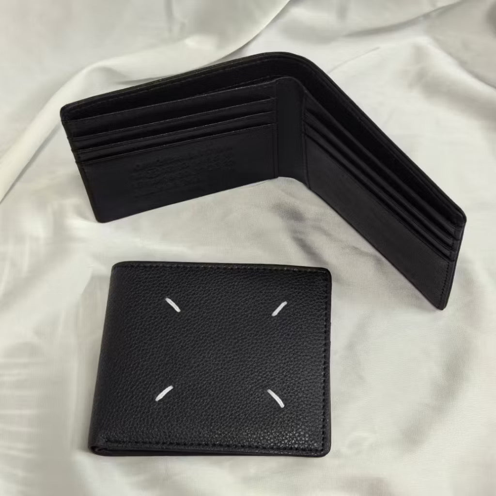 [New] Maison Margiela Four Stitch Half Fold Wallet for Men