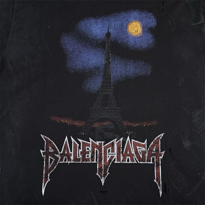 [New] Balenciaga Paris Moon Upside Down Tee