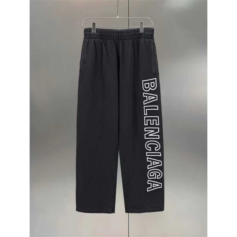 [New] Balenciaga Embroidered Logo Relaxed Pants