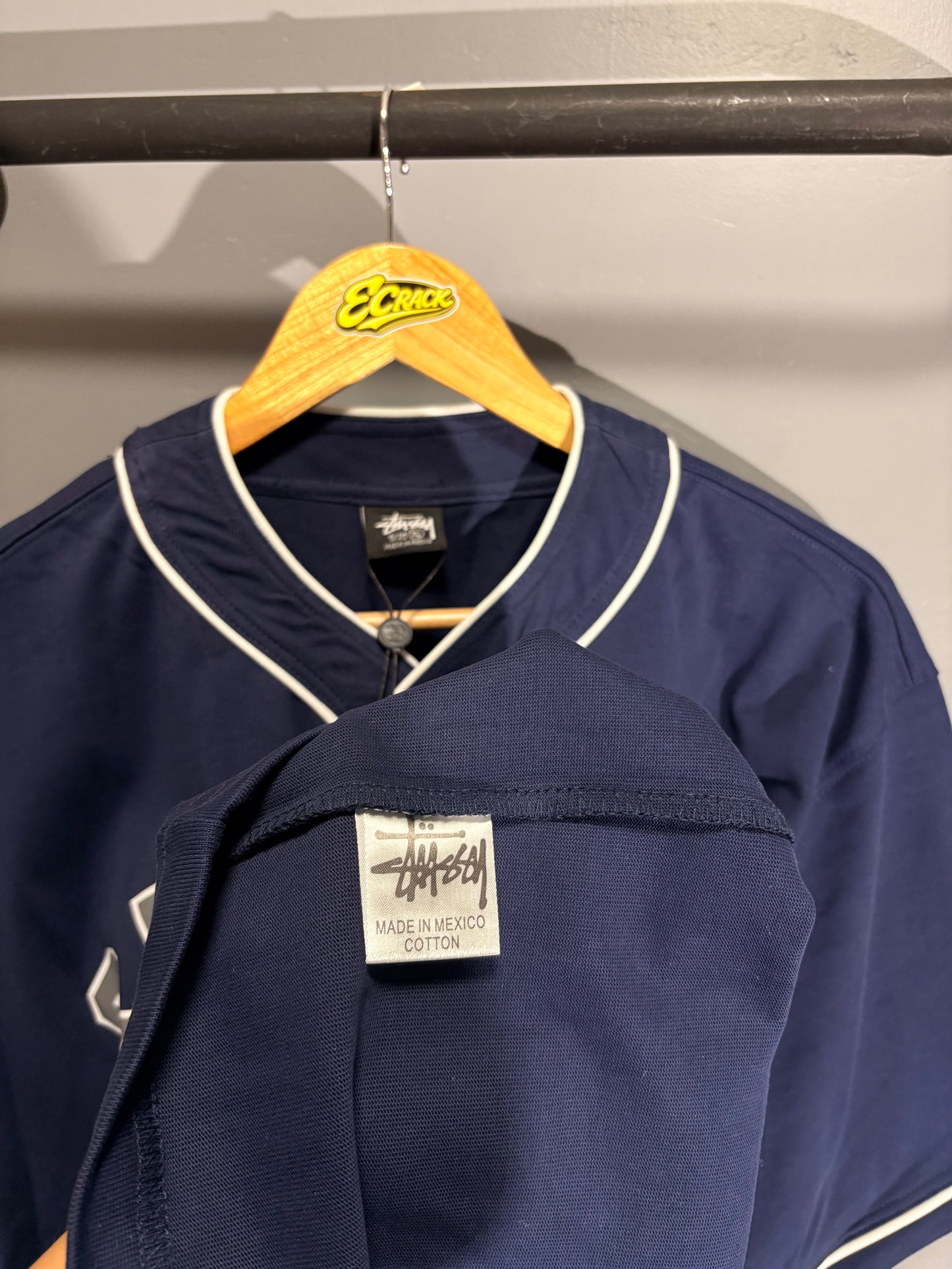 [New] Stussy Arc Baseball Tee (Navy)