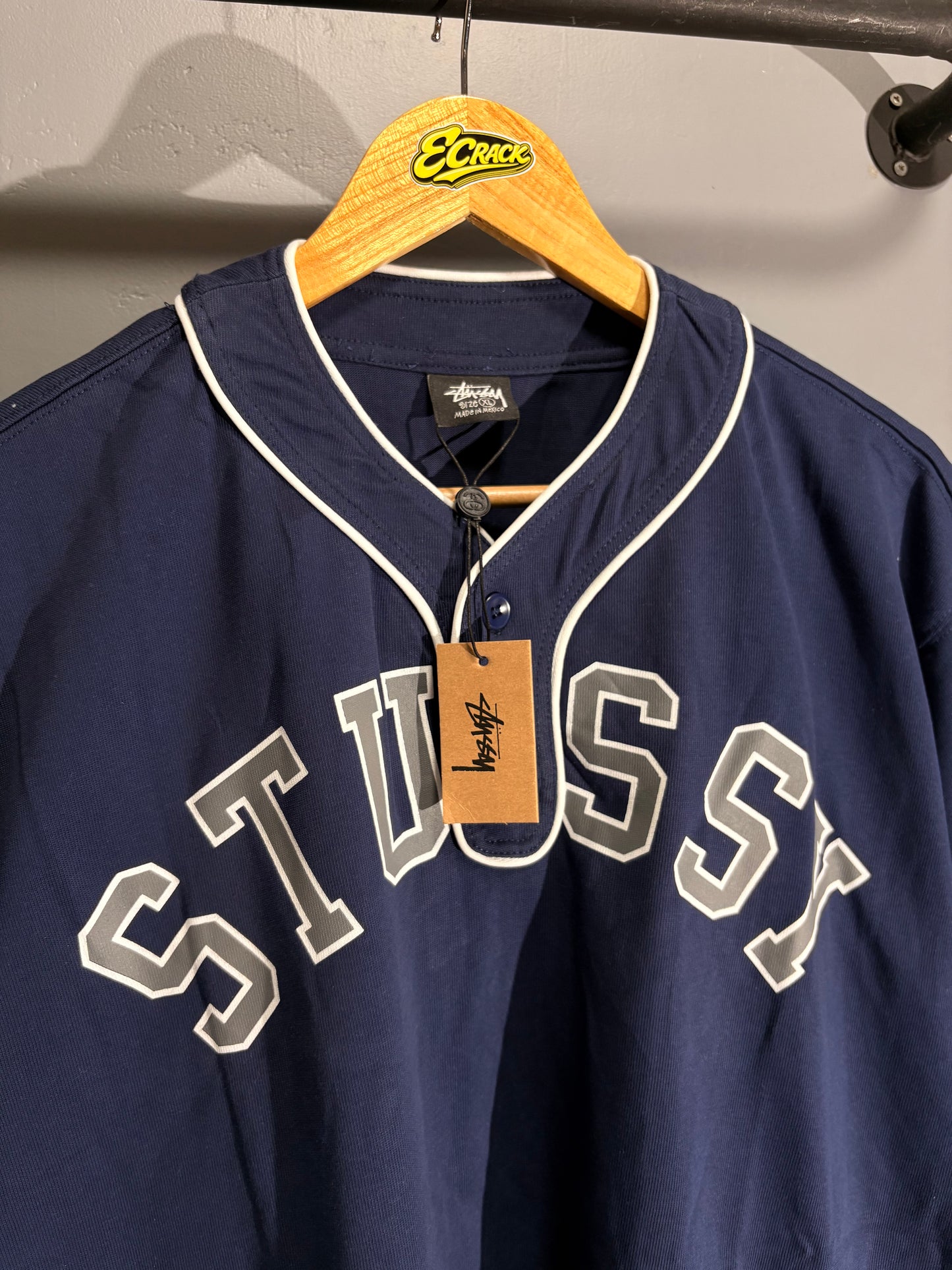[New] Stussy Arc Baseball Tee (Navy)