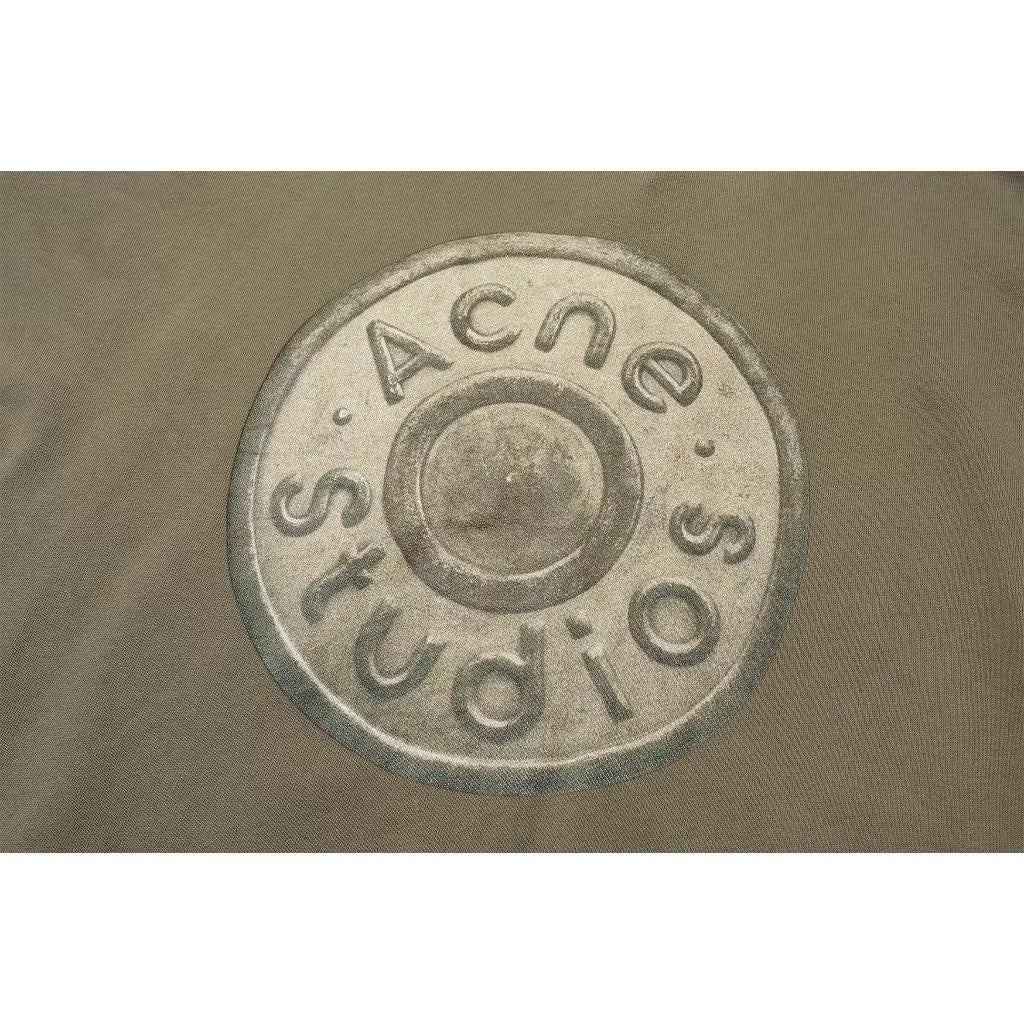 [New] Acne Studios Franziska oversized logo-print distressed Sweatshirt
