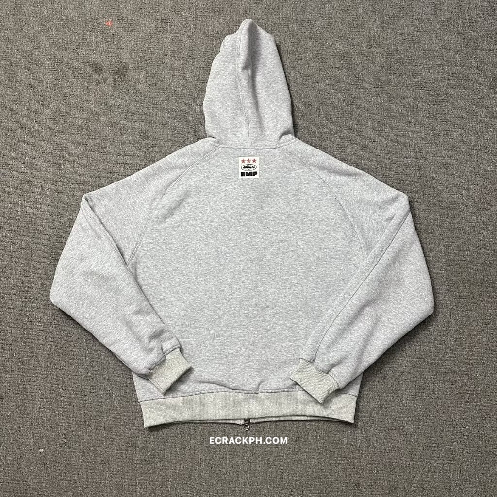 New] Corteiz HMP Thermal Zip Up Gray Hoodie – EC RACK