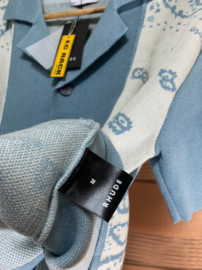 Rhude Knitted Bandana Buttondown Polo