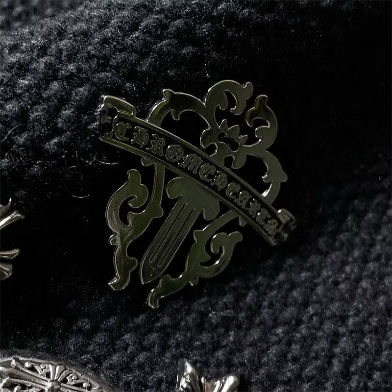 [New] Chrome Hearts 3D Emblem Cross Knitted Sweater