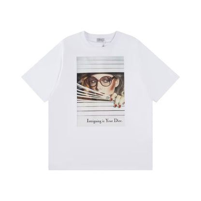 [New] Dior Graphic ‘Intriguing’ Tee (White)