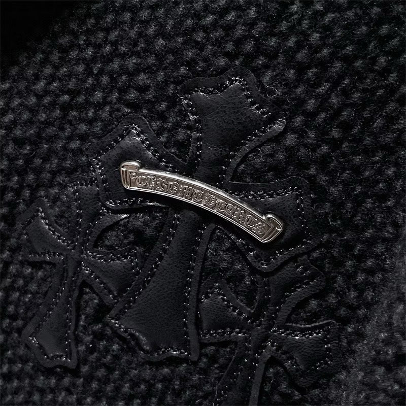 [New] Chrome Hearts Knitted Cross Cardigan