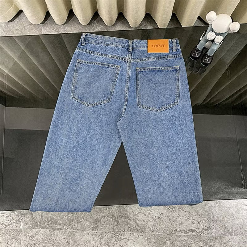 [New] Loewe Knee Logo Denim Jeans