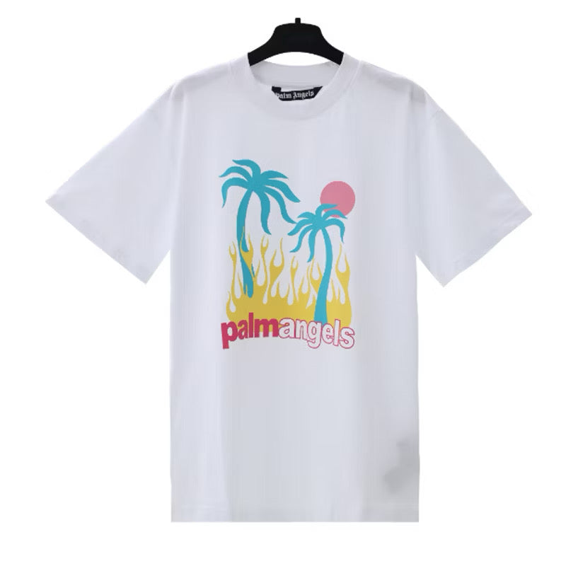 [New] Palm Angels 'Flame Palm Tree' Tee