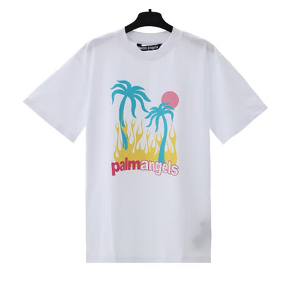 [New] Palm Angels 'Flame Palm Tree' Tee