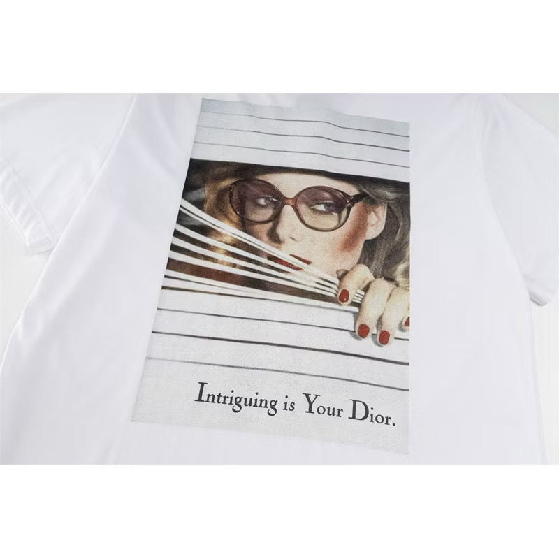 [New] Dior Graphic ‘Intriguing’ Tee (White)