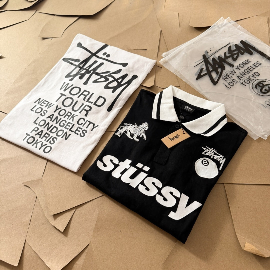 [New] Stussy Football Polo Longsleeve