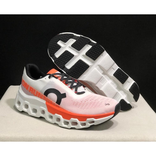 [New] On Cloud Monster Running Shoes (White/Orange)