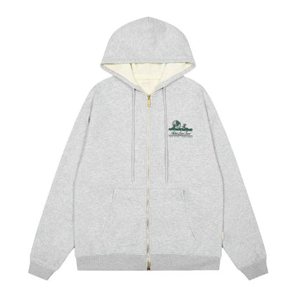 [New] Aime Leon Dore Waffle Lined Full Zip Hoodie