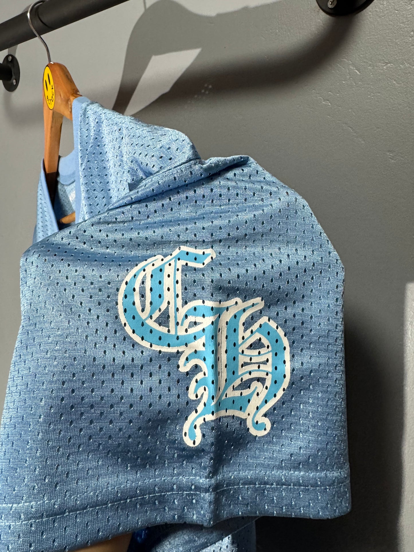 [New] Chrome Hearts Mesh Vneck Tee (Light Blue)