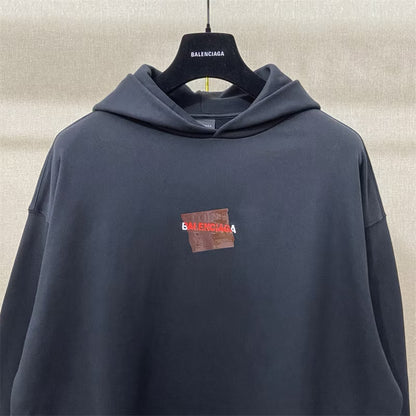 [New] Balenciaga Logo Pullover Hoodie