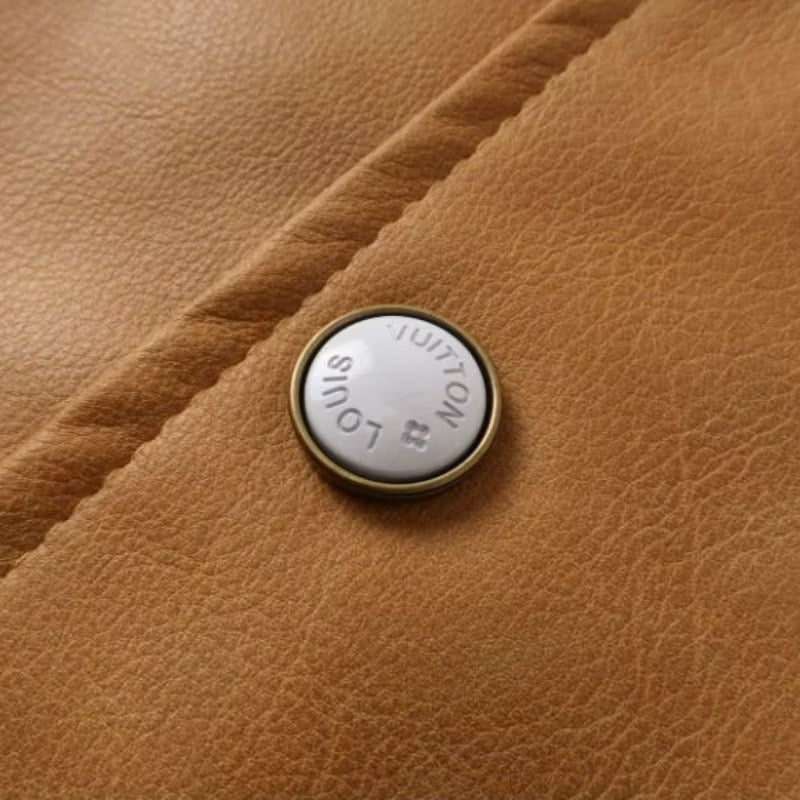 [New] Louis Vuitton Leather Varsity Jacket