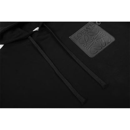 [New] Loewe Anagram Leather Patch Hoodie