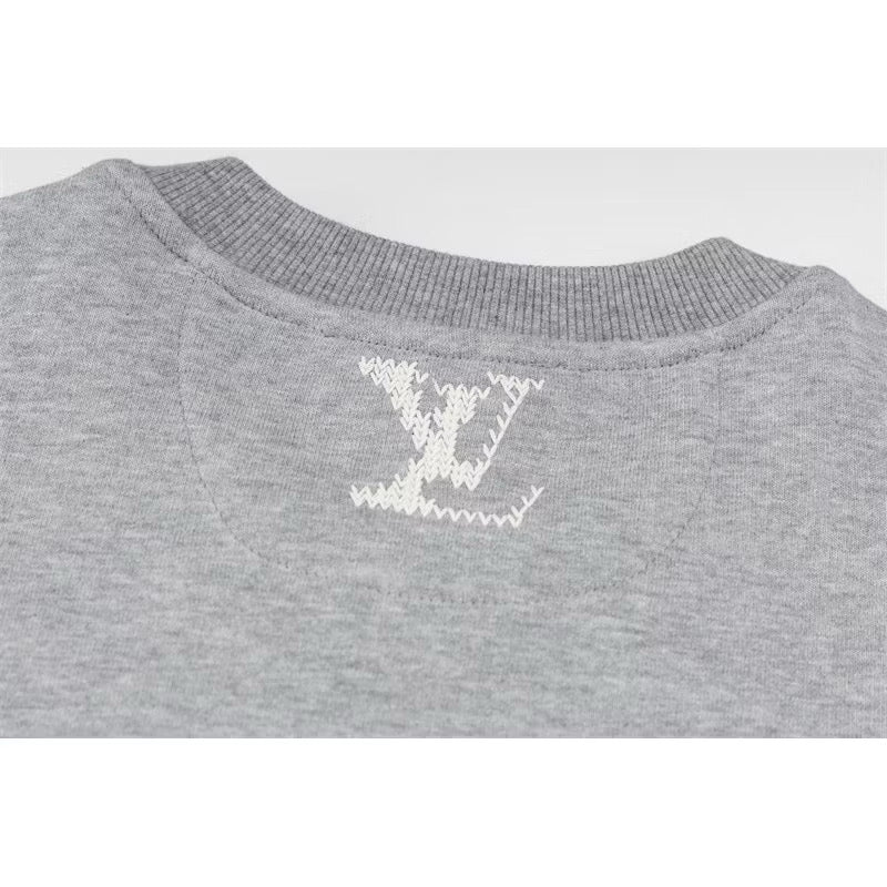 [New] Louis Vuitton Signature Gray Sweatshirt