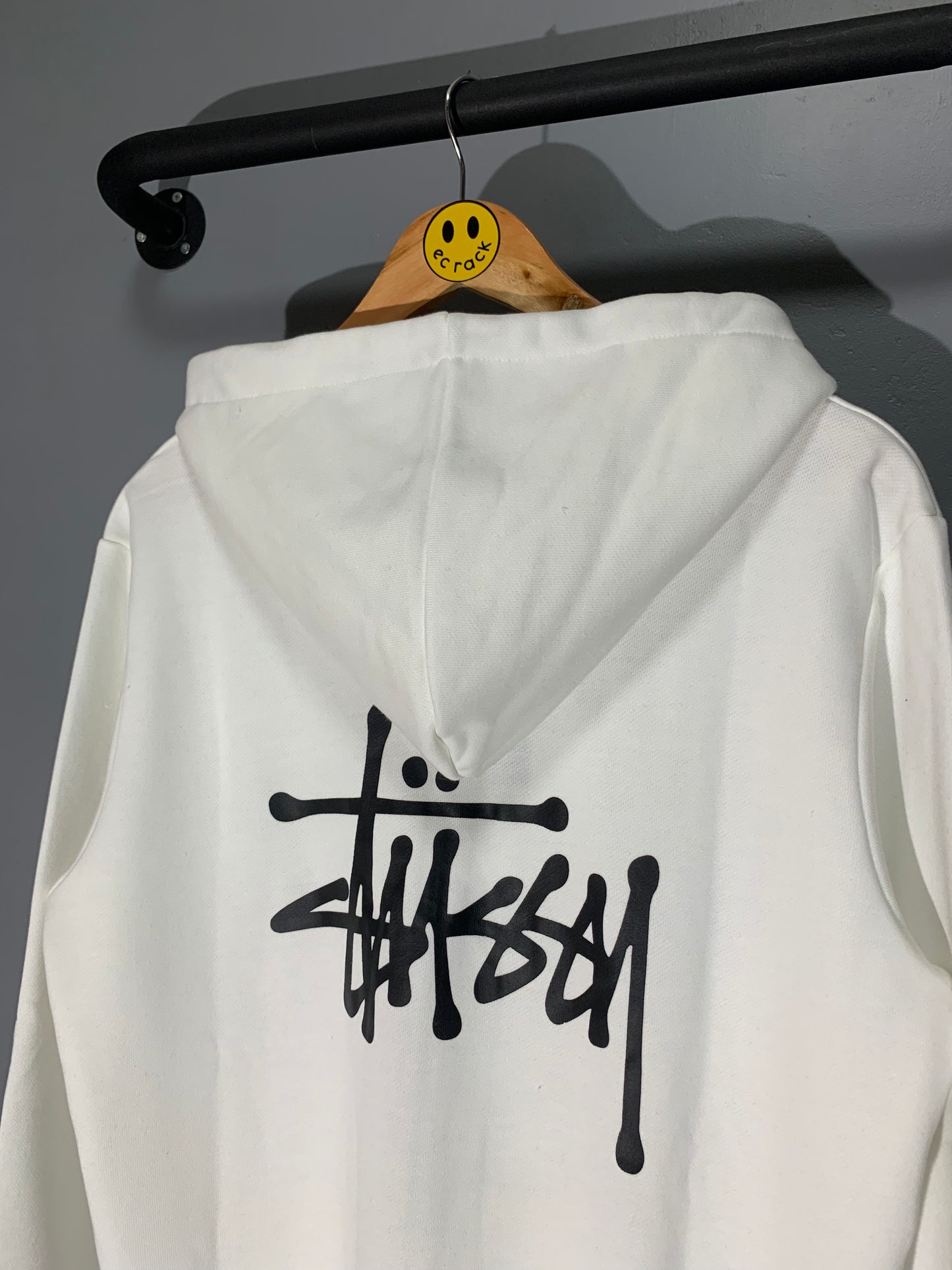 [New] Stussy Zip Up Hoodie (White)