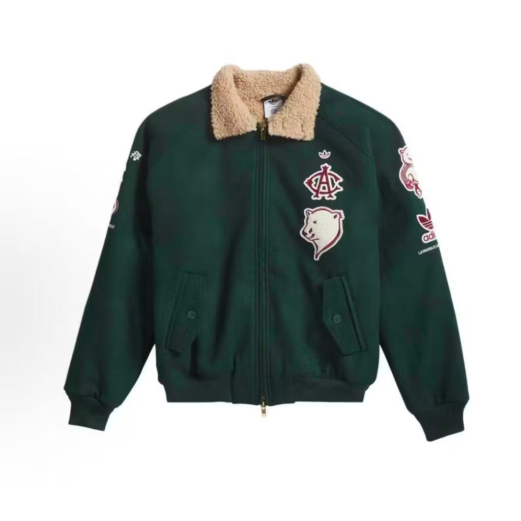 [New] Adidas x CLOT Warmup Logo Varsity Jacket