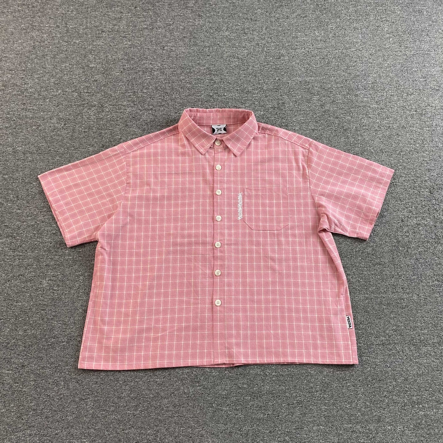 [New] Mertra Checkered Boxy Crop Polo