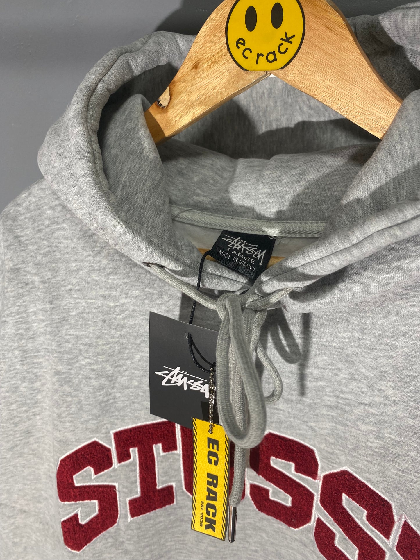 [New] Stussy Logo Hoodie (Gray)