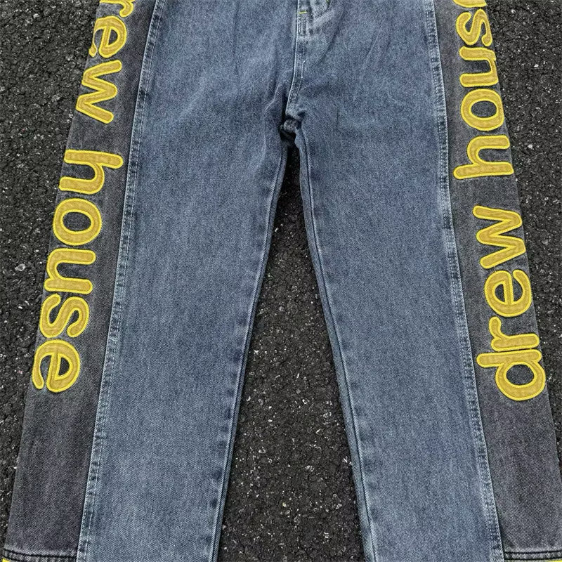 [New] Drew House Vintage Color Block Denim Jeans