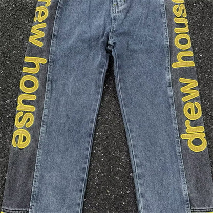 [New] Drew House Vintage Color Block Denim Jeans