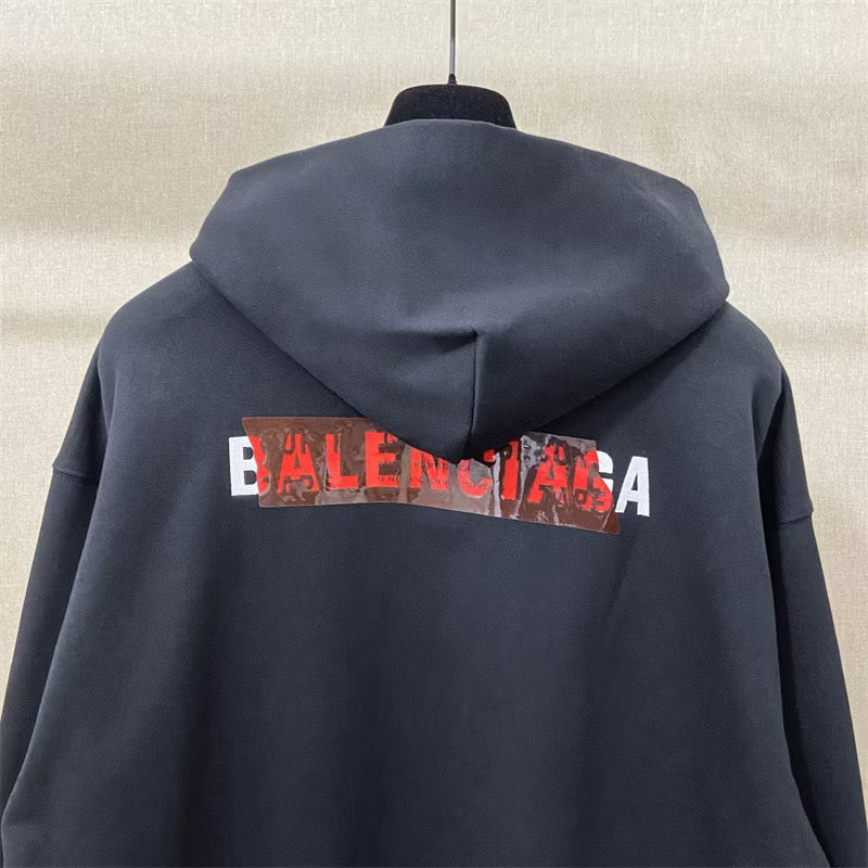 [New] Balenciaga Logo Pullover Hoodie